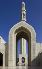 Fototapeta na wymiar Sultan Qaboos Grand Mosque, Minaret