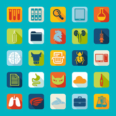 Set of veterinary flat icons