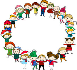 Group of children-winter