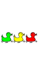farbiger Entenreihe... - Hintergrund