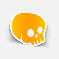 realistic design element: skull