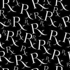 Black and White Prescription symbol Pattern Repeat Background