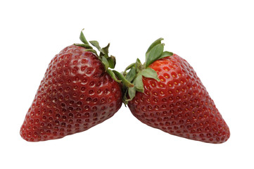 Two strawberries