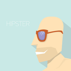 vector hipster man icon. hipster style