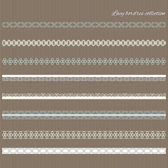 Lacy borders set in pastel colors.