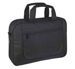 isolated black business bag