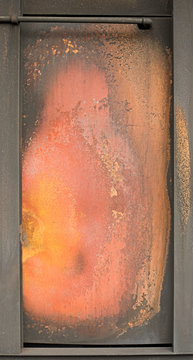 Rusted abstract painted metal plate background