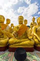 golden statue of buddhist saint