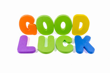 good luck words colorful