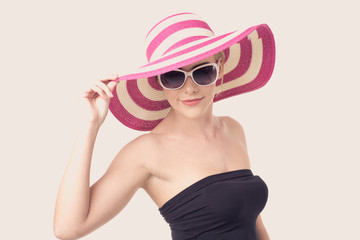 Beautiful woman in a hat