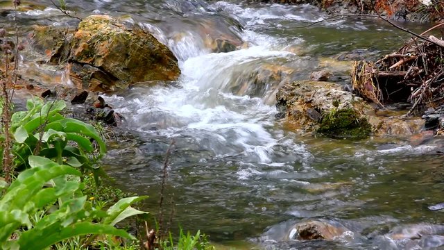 Fast flowing stream