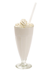 milkshake in a tall glass - 68490216