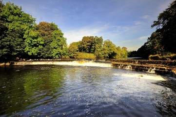 Fall on the River Weir