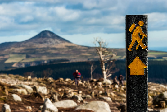 Sign With Hiking Wicklow Ireland