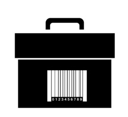 Code-barres sur une mallette