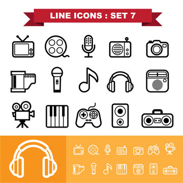 Line icons set 7