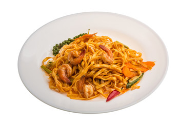 Fried noodles with shrimps