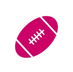 Ballon de rugby rose