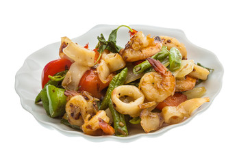 Seafood with vegetables