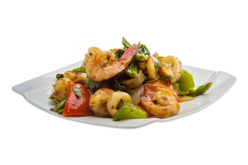Seafood with vegetables
