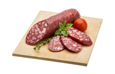 Salami sausages