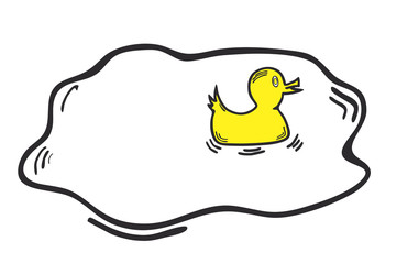 schwimmende gelbe Ente...