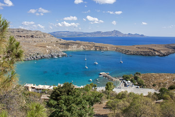 The blue sea at Lindos, Rhodes
