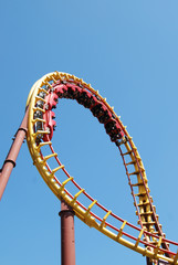 A roller coaster ride in France