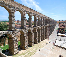 Roman Aqueduct of Segovia, summer