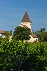 Fototapeta na wymiar Insel Reichenau - St. Georgskirche in Oberzell 8