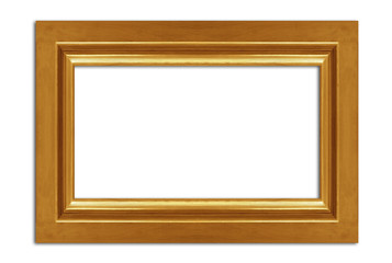 Wood frame isolated on white
