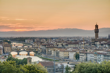 Obraz premium Florence's as seen from Piazzale Michelangelo, Italy