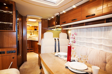 Living Quarters in Luxury Motorhome