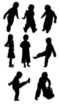 Children silhouettes