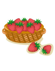 a basket of strawberries