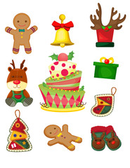 set of christmas items