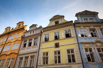Fototapeta na wymiar Buildings in the old town in Prague, Czech Republic.
