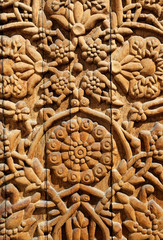 wooden flower ornament