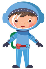 Cartoon astronaut