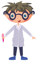 Cartoon scientist