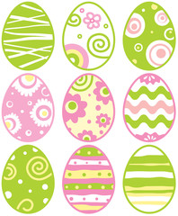 Set of easter eggs