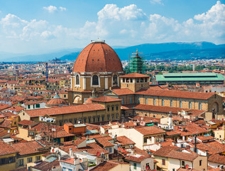 Fototapeta premium View of the Cathedral Santa Maria del Fiore in Florence, Italy