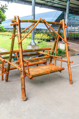 Fototapeta na wymiar Beautiful chair bamboo