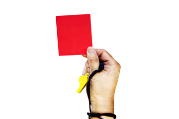 Referee hand(red card)