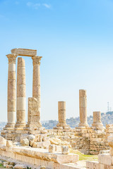 Temple of Hercules on the Citadel Mountain in Amman, Jordan