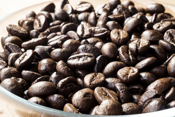 Coffee beans. Selective focus.