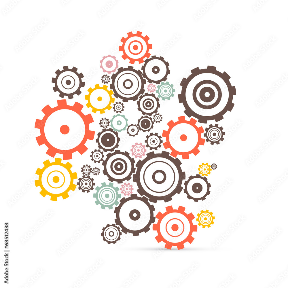 Poster abstract vector cogs - gears