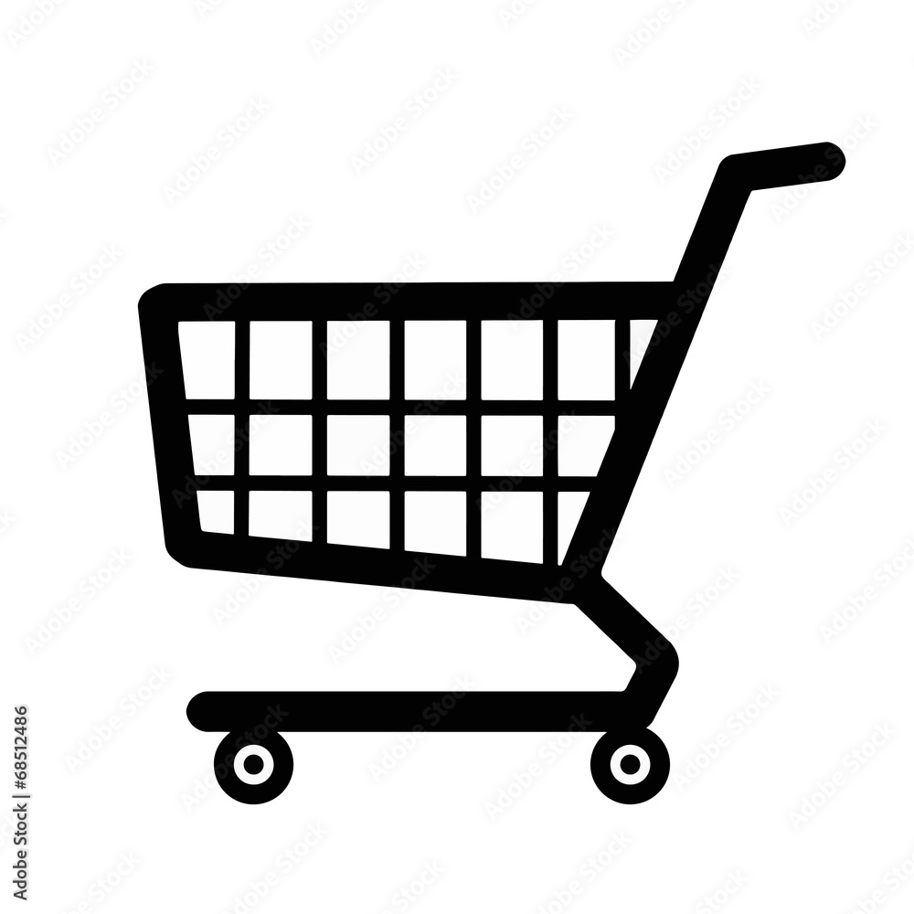 Poster shopping cart icon