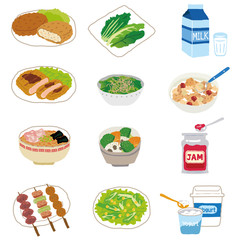 色々な食品　献立