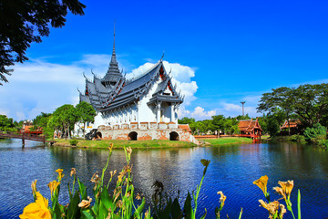 Fototapeta na wymiar Sanphet Prasat Palace in Thailand